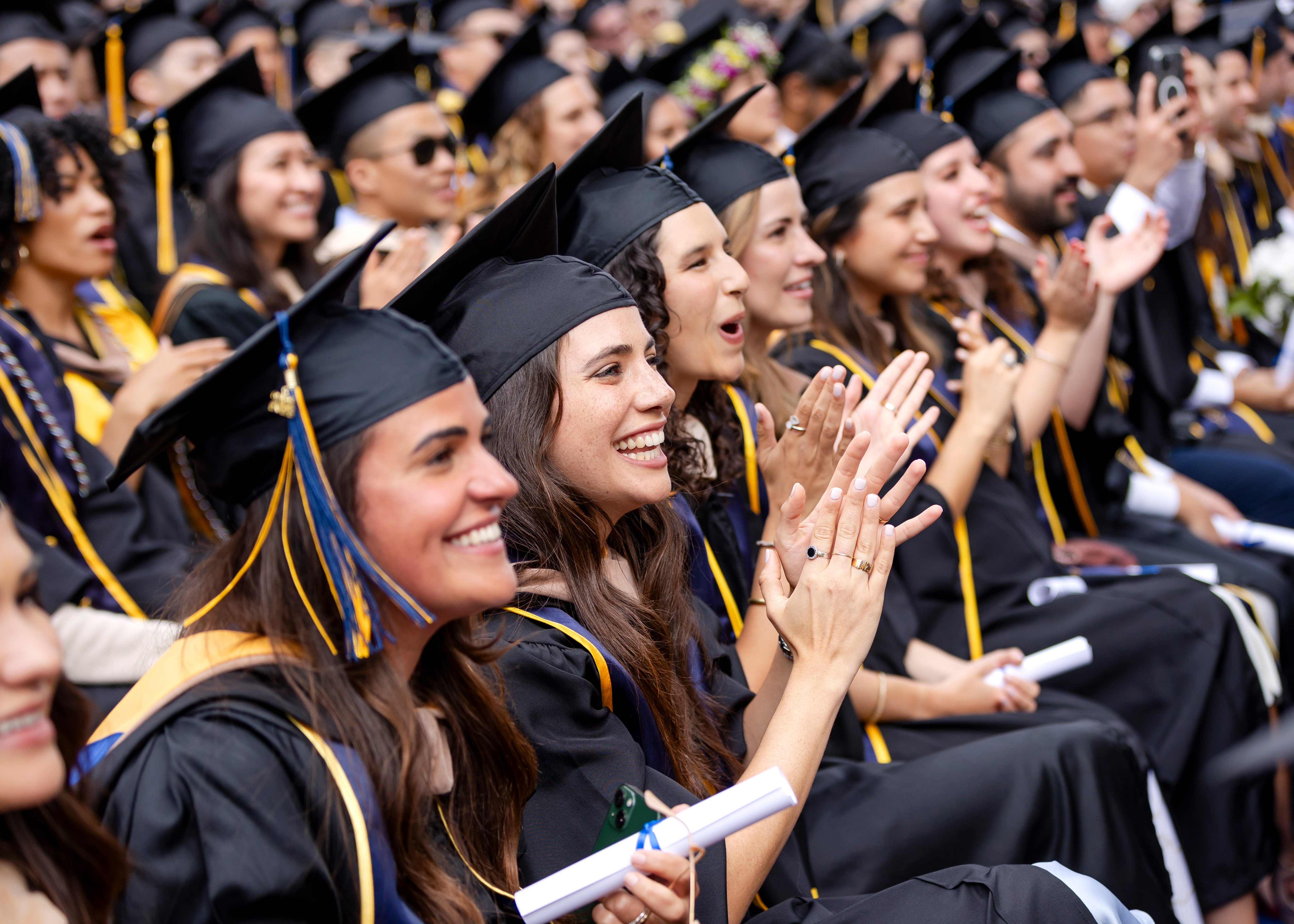 A group of female students at graduation