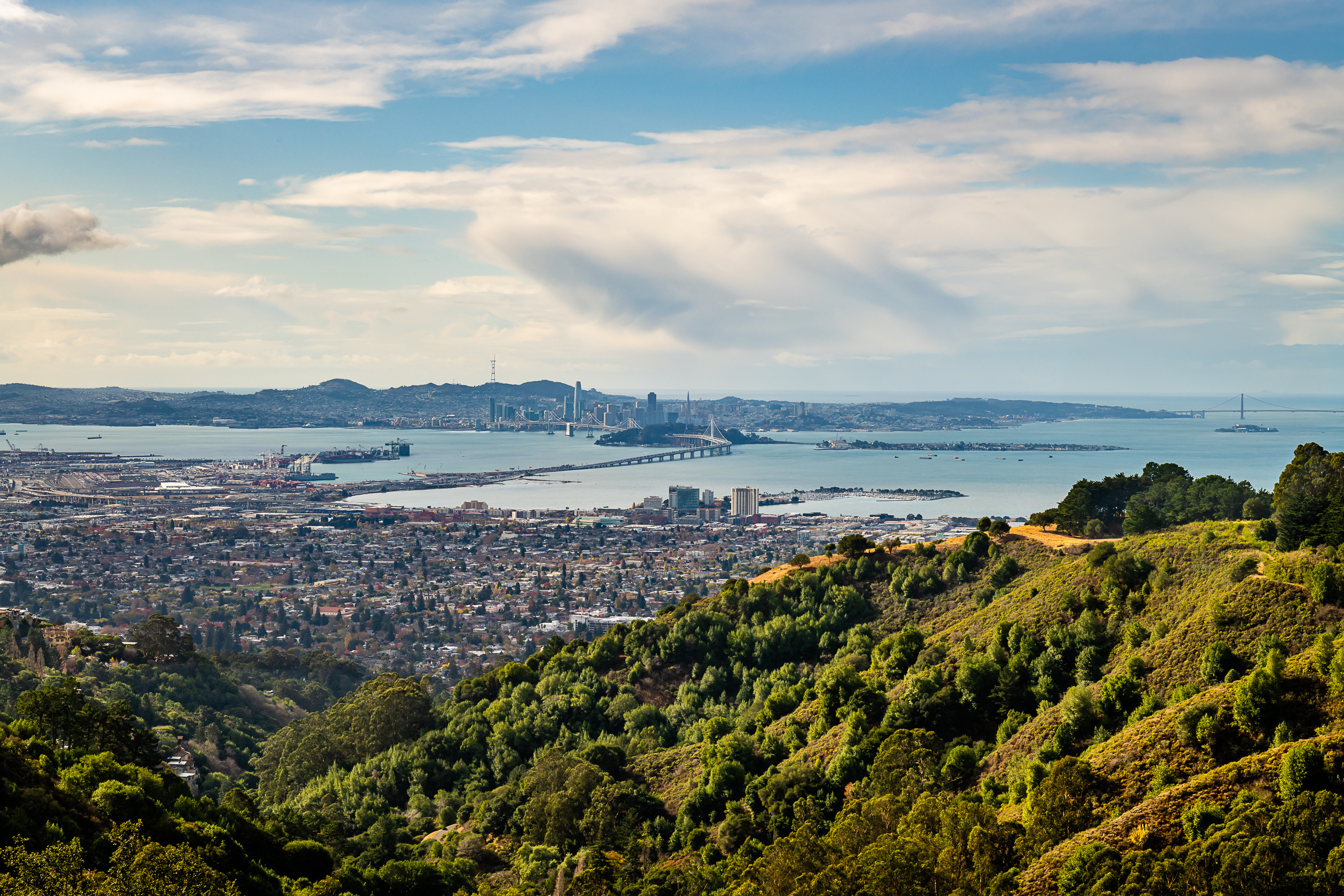 Hills and ocean