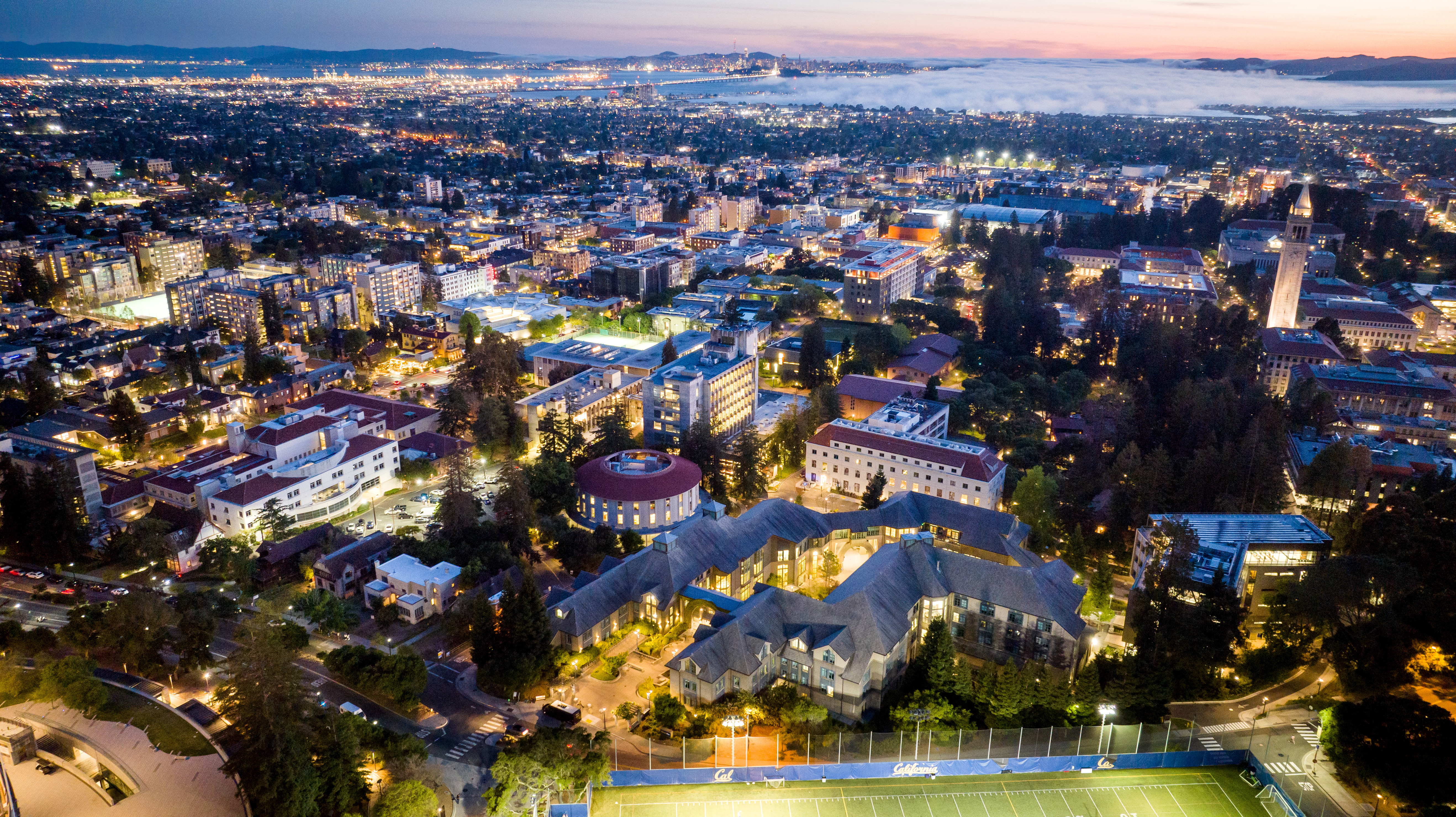 UC Berkeley skyline at dusk